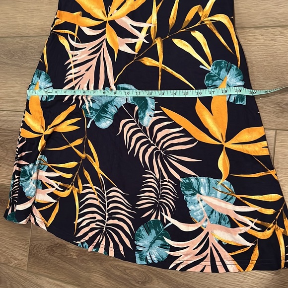 NWT Hao MeiLi Collection Cold Shoulder Hawaiian Tropical Dress w/Pockets - Picture 11 of 16